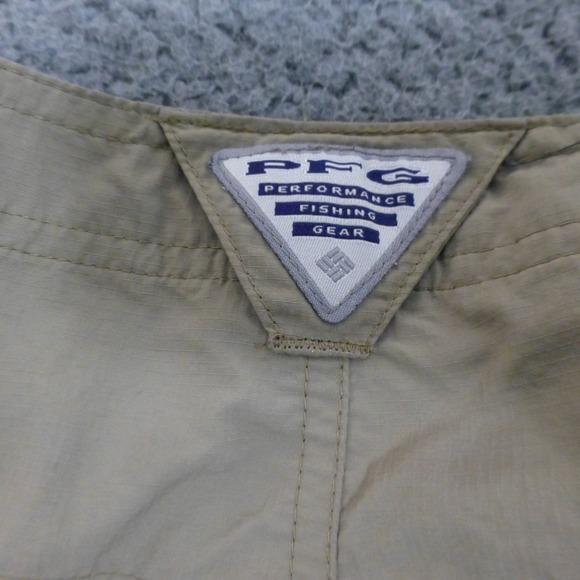 Columbia PFG Pants Mens 40x32 Convertible Hiking Zip Off Khaki Fishing Outdoor - Picture 5 of 14